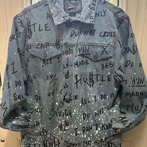 Brooklyn Cloth Blue Graffiti Denim Jacket